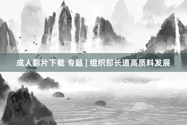 成人影片下载 专题 | 组织部长道高质料发展