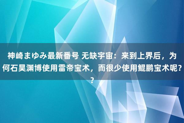 神崎まゆみ最新番号 无缺宇宙：来到上界后，为何石昊渊博使用雷帝宝术，而很少使用鲲鹏宝术呢？