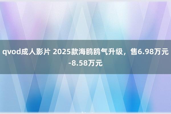 qvod成人影片 2025款海鸥鸥气升级，售6.98万元-8.58万元