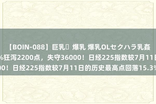 【BOIN-088】巨乳・爆乳 爆乳OLセクハラ乳姦レイプ 日股收跌5.81%狂泻2200点，失守36000！日经225指数较7月11日的历史最高点回落15.3%