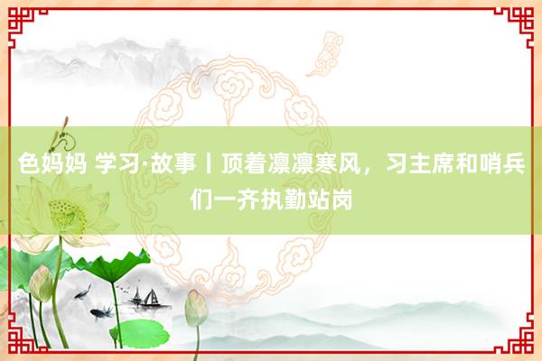 色妈妈 学习·故事丨顶着凛凛寒风，习主席和哨兵们一齐执勤站岗