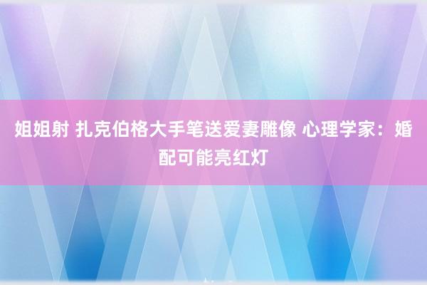 姐姐射 扎克伯格大手笔送爱妻雕像 心理学家：婚配可能亮红灯