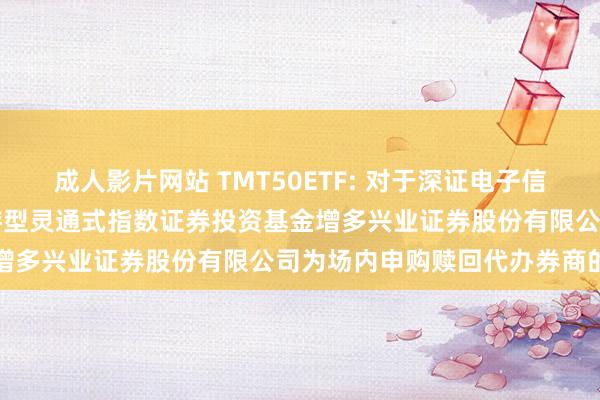 成人影片网站 TMT50ETF: 对于深证电子信息传媒产业(TMT)50交游型灵通式指数证券投资基金增多兴业证券股份有限公司为场内申购赎回代办券商的公告