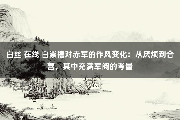 白丝 在线 白崇禧对赤军的作风变化：从厌烦到合营，其中充满军阀的考量