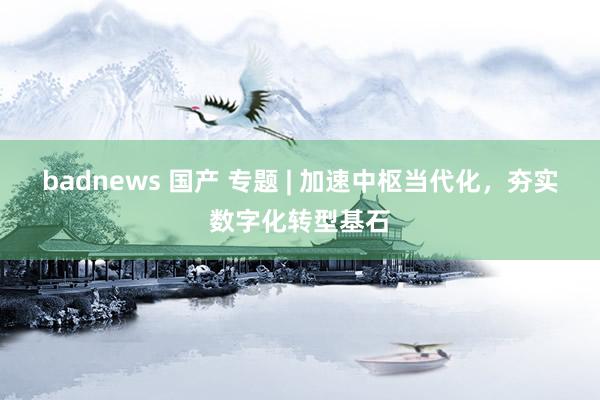 badnews 国产 专题 | 加速中枢当代化，夯实数字化转型基石