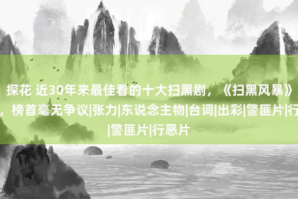 探花 近30年来最佳看的十大扫黑剧，《扫黑风暴》垫底，榜首毫无争议|张力|东说念主物|台词|出彩|警匪片|行恶片