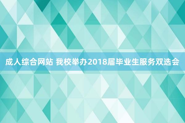 成人综合网站 我校举办2018届毕业生服务双选会