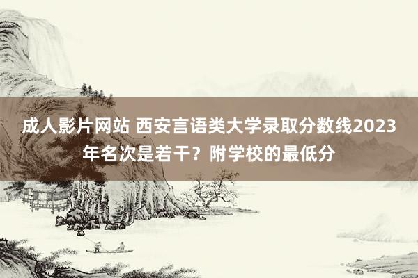 成人影片网站 西安言语类大学录取分数线2023年名次是若干？附学校的最低分